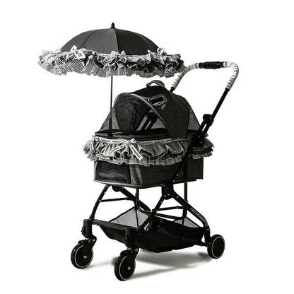 Luxury Lace Cat Stroller Pet Carrier With Wheels - MEWCATS