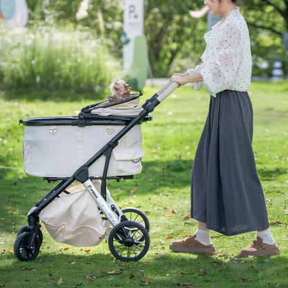 Luxury Large Smart Pet Stroller Carrier with Wheels - MEWCATS