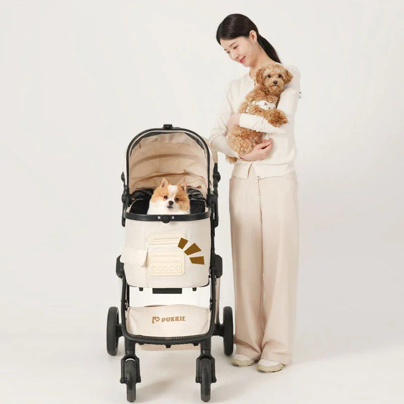 Luxury Large Smart Pet Stroller Carrier with Wheels - MEWCATS