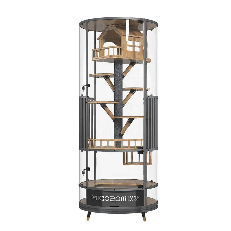 Luxury Panoramic Treehouse Glass Cat Villa - MEWCATS