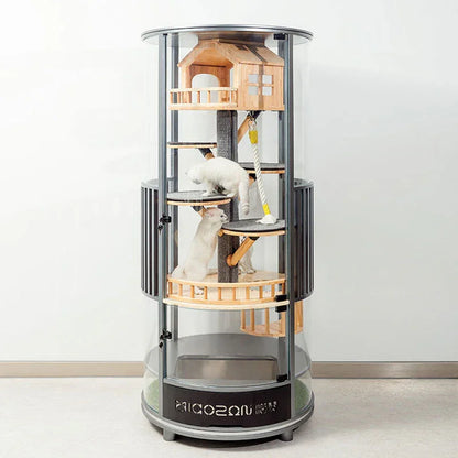 Luxury Panoramic Treehouse Glass Cat Villa - MEWCATS