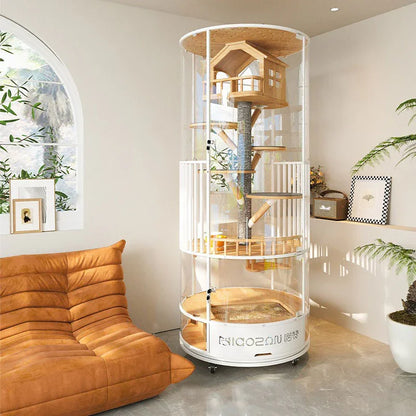 Luxury Panoramic Treehouse Glass Cat Villa - MEWCATS