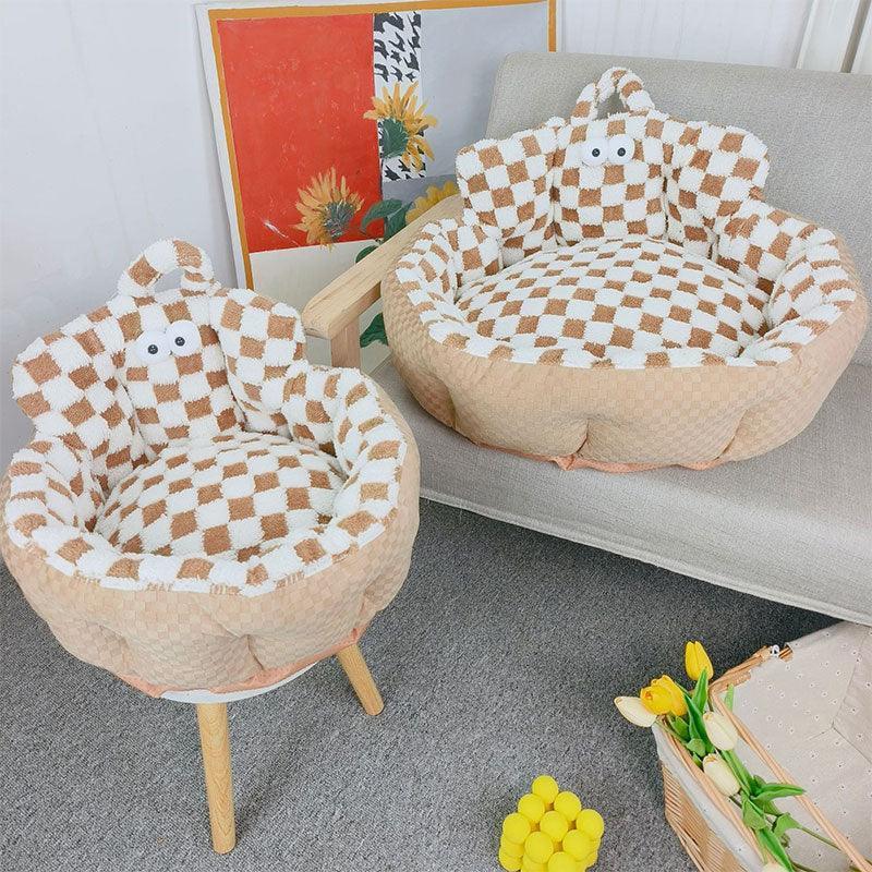 Macaron Round Cat Bed 3 Color Sofa Couch