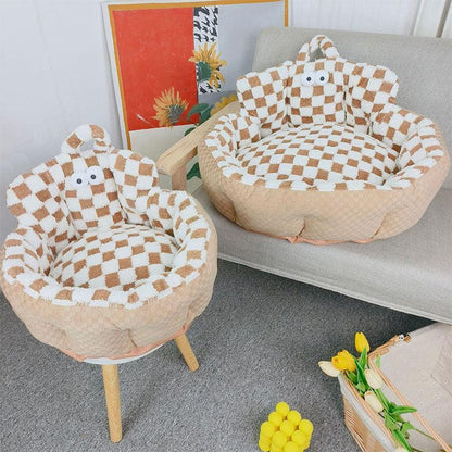 Macaron Round Cat Bed 3 Color Sofa Couch