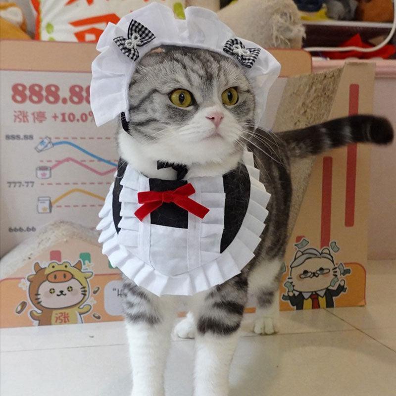 Maid Cat Cosplay Costume Cute Collar Bib