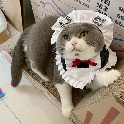 Maid Cat Cosplay Costume Cute Collar Bib