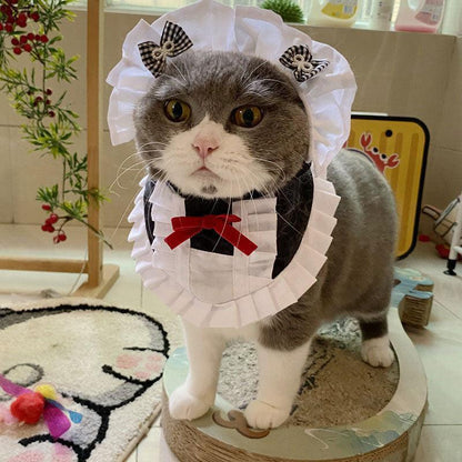 Maid Cat Cosplay Costume Cute Collar Bib