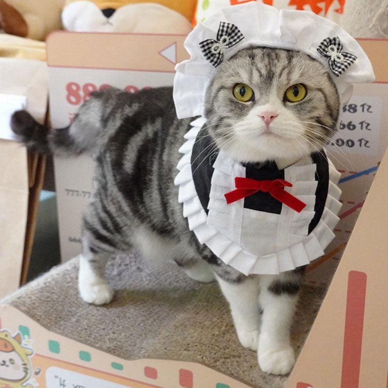 Maid Cat Cosplay Costume Cute Collar Bib