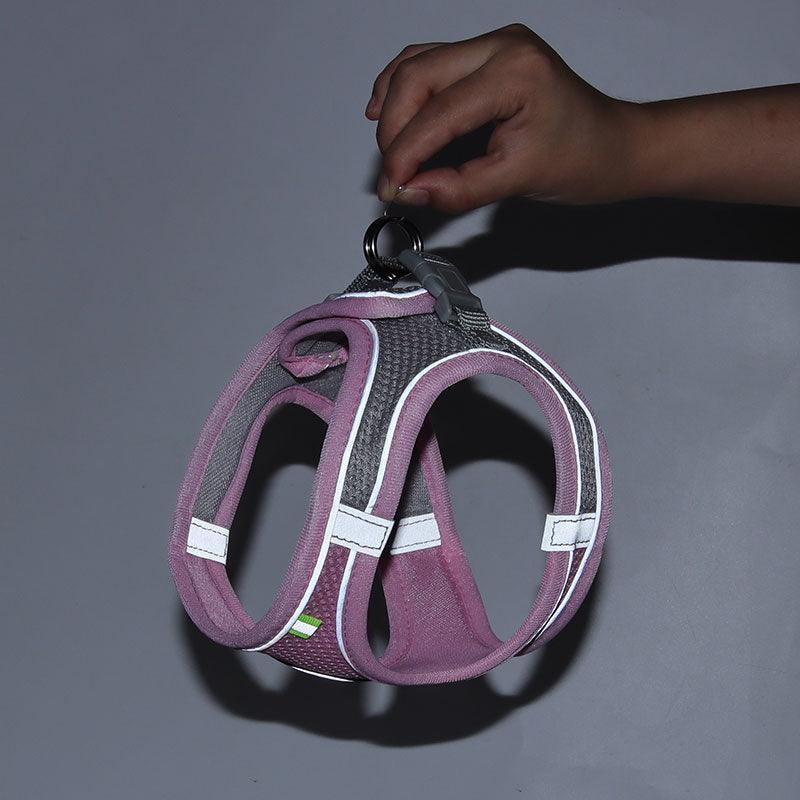 Cat Harness and Leash Adjustable Mesh 5 Color Reflective Vest Leash Set