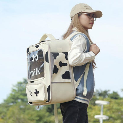 Milk Cat Carrier Bag Foldable Hiking Backpack - MEWCATS