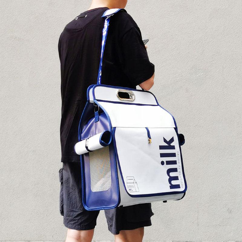 Milk Print Cat Carrier Backpack Travel Tote Bag - MEWCATS
