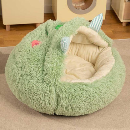 Monster Four Season Warm Cat Bed Fluffy 2 Colors Washable Cat Mat - MEWCATS