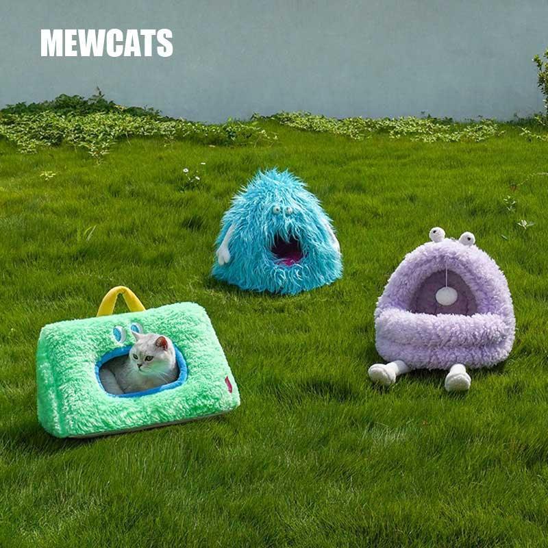 Monsters Family Cat Bed 3 Colors Removable Cat Tent