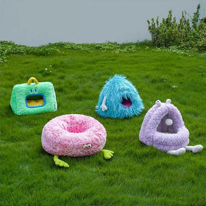 Monsters Family Cat Bed 3 Colors Removable Cat Tent