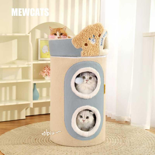 Multi-Layer Cat Climbing Frame Cat Bed Condo Tower