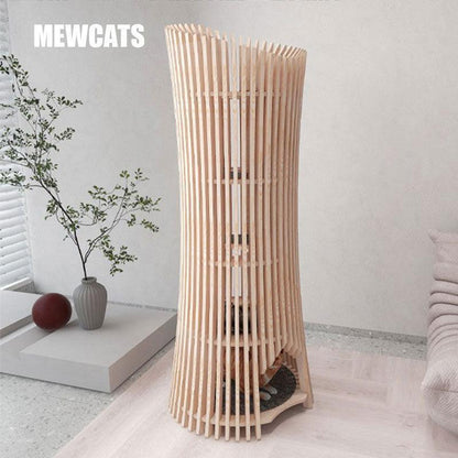 Multi-layer Solid Wood Ring Cat Climbing Tower