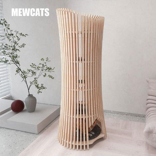 Multi-layer Solid Wood Ring Cat Climbing Tower
