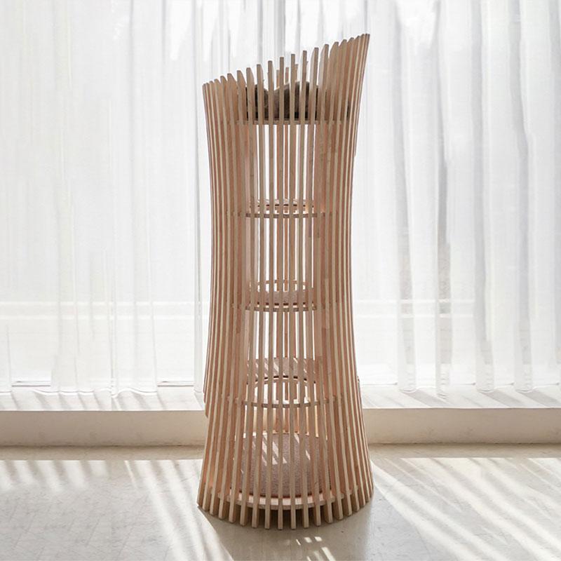 Multi-layer Solid Wood Ring Cat Climbing Tower