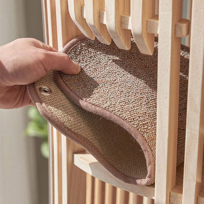 Multi-layer Solid Wood Ring Cat Climbing Tower