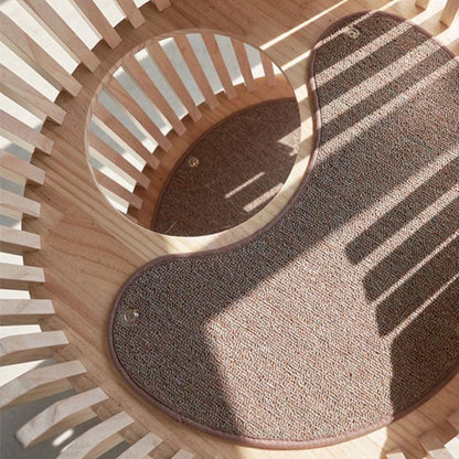 Multi-layer Solid Wood Ring Cat Climbing Tower