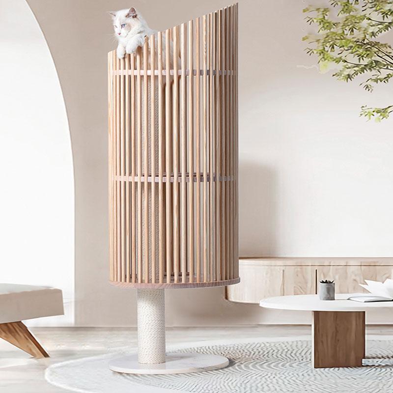 Multi-layer Solid Wood Ring Cat Climbing Tower