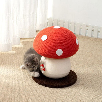 Mushroom Cute Cat Climbing Frame Tower Sisal Claw Grinding Cat Tree