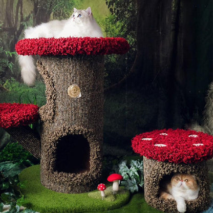 Mushroom Forest Cat Tree Climbing Frame - MEWCATS
