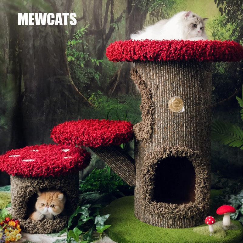 Mushroom Forest Cat Tree Climbing Frame - MEWCATS