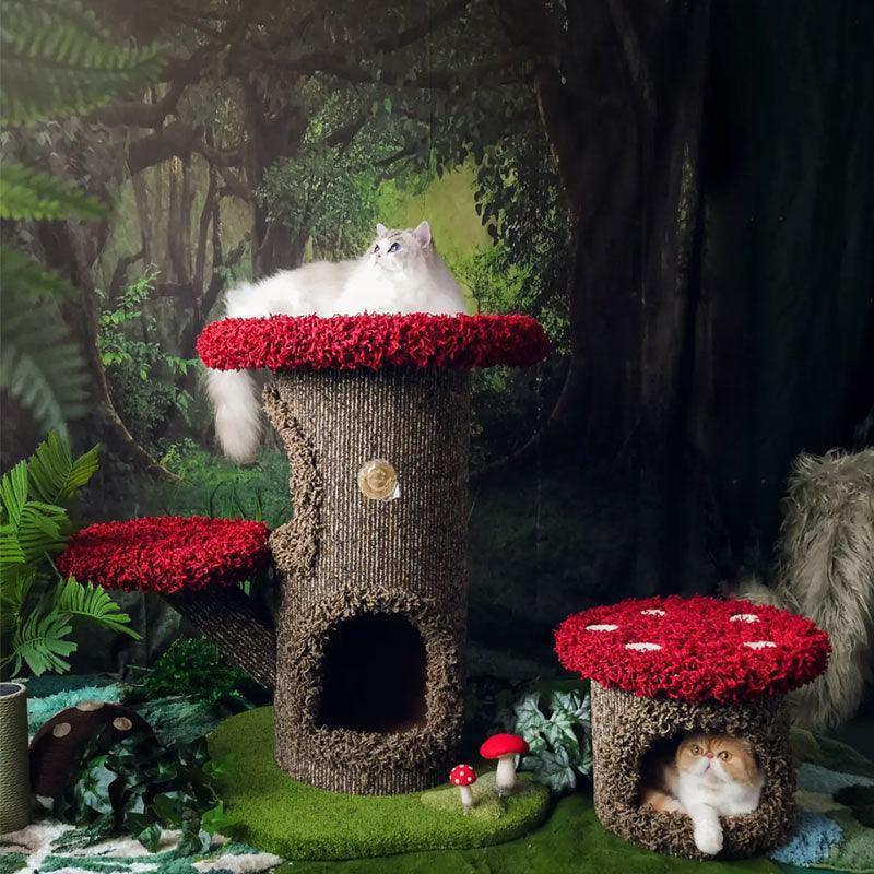 Mushroom Forest Cat Tree Climbing Frame - MEWCATS
