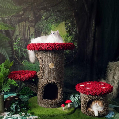 Mushroom Forest Cat Tree Climbing Frame - MEWCATS