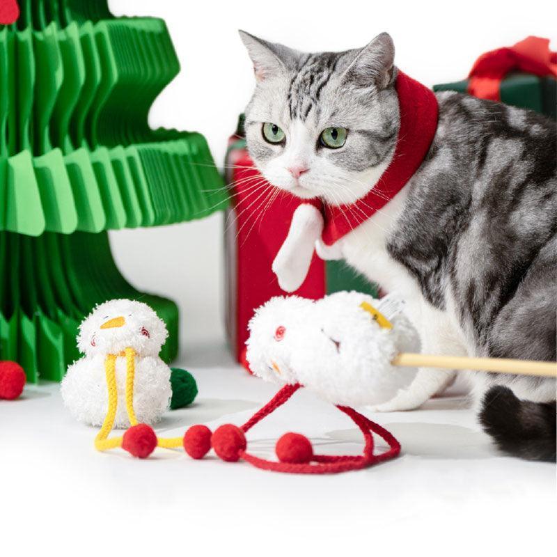 New Christmas Cat Teaser Catnip Bell Toys