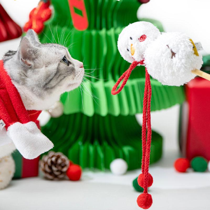 New Christmas Cat Teaser Catnip Bell Toys