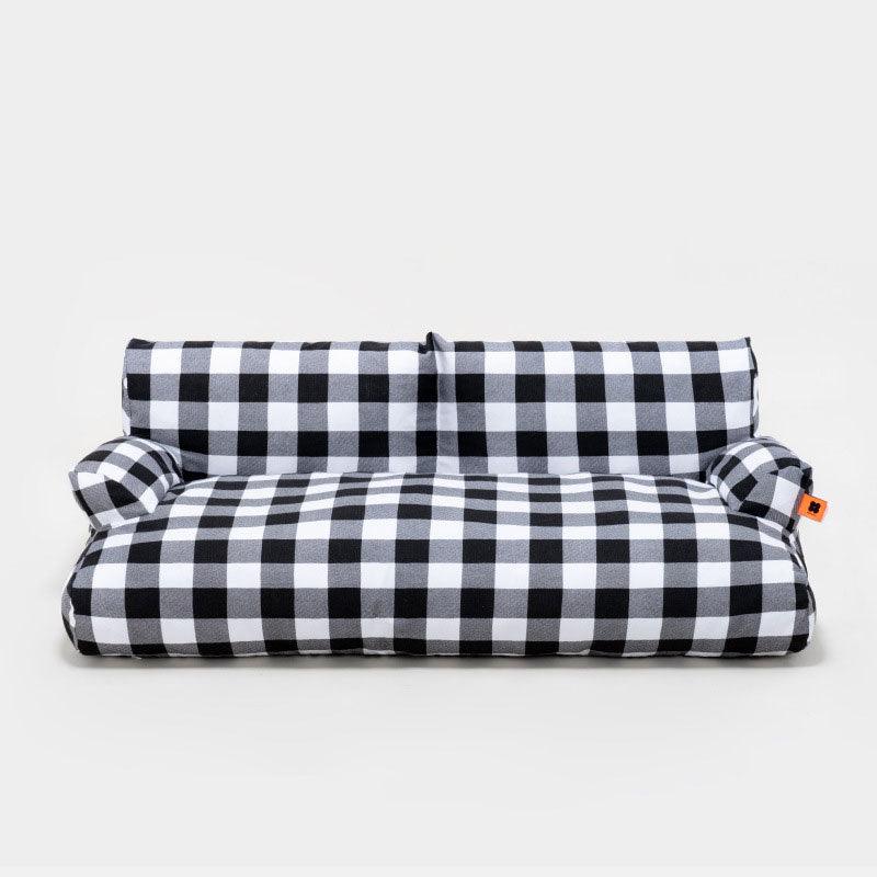 New Large Retro Diamond Grid Cat Bed Couch Sofa
