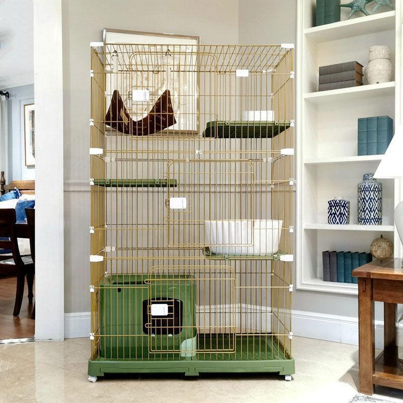 Nwforest Cat Cage Green 2 Size Pet House - MEWCATS