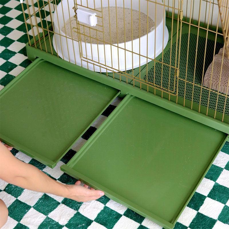 Nwforest Cat Cage Green 2 Size Pet House - MEWCATS
