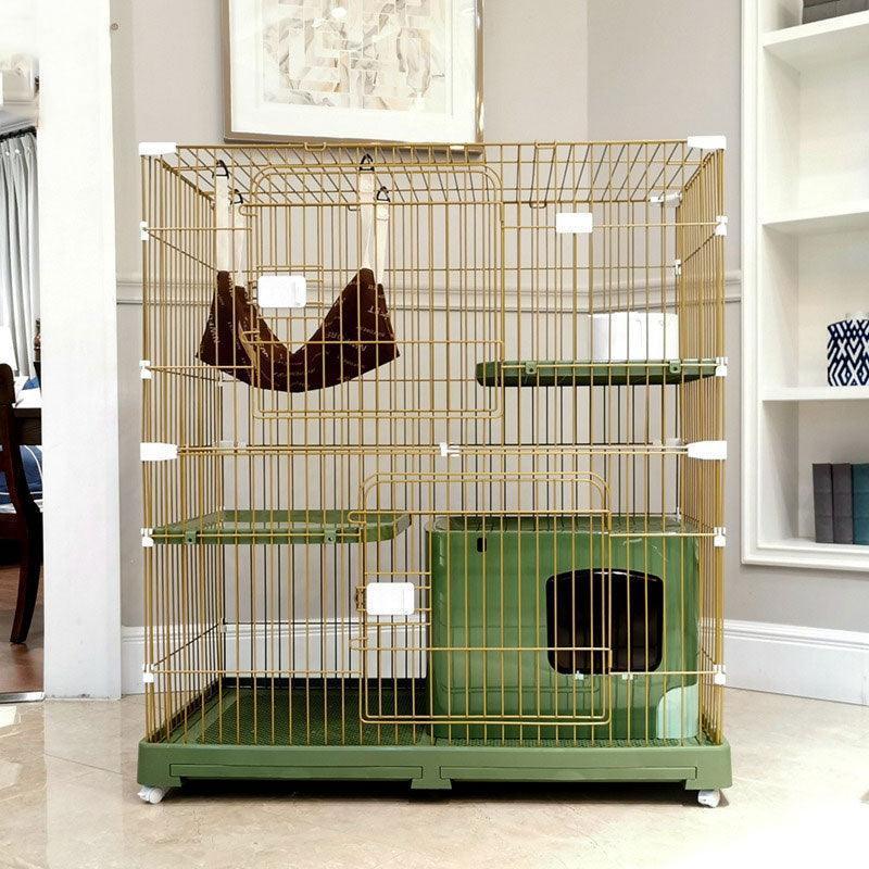 Nwforest Cat Cage Green 2 Size Pet House - MEWCATS