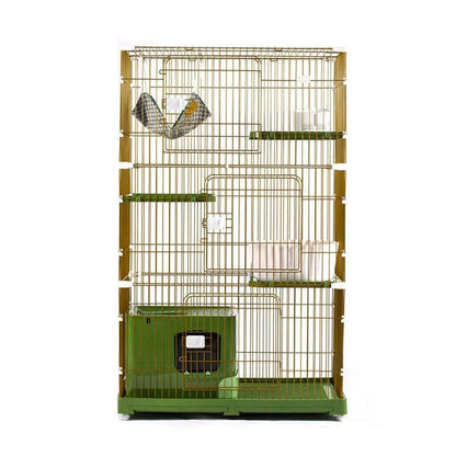 Nwforest Cat Cage Green 2 Size Pet House - MEWCATS
