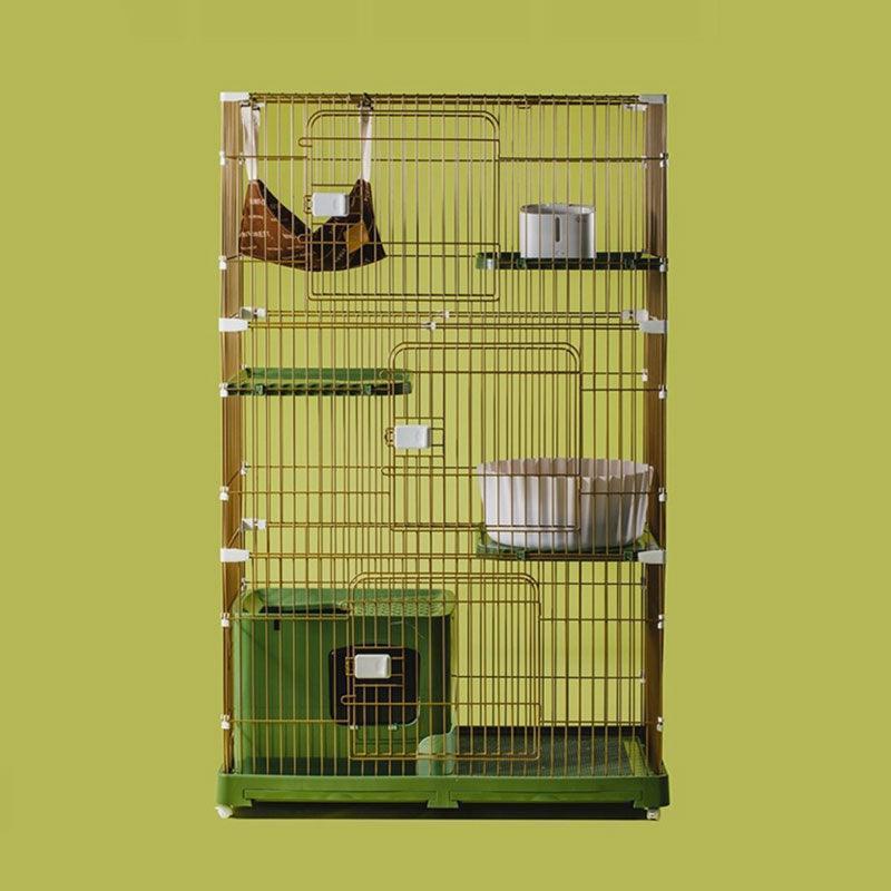 Nwforest Cat Cage Green 2 Size Pet House - MEWCATS