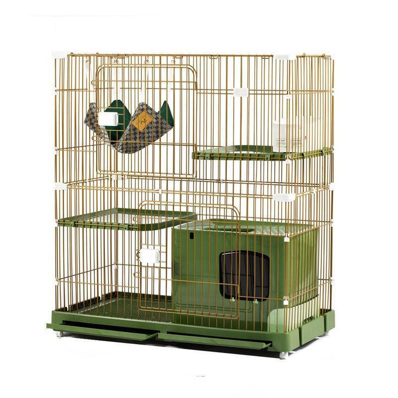 Nwforest Cat Cage Green 2 Size Pet House - MEWCATS