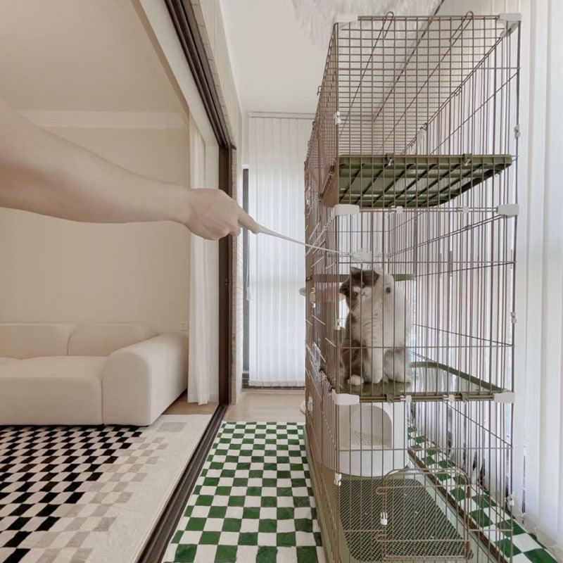 Nwforest Cat Cage Green 2 Size Pet House - MEWCATS