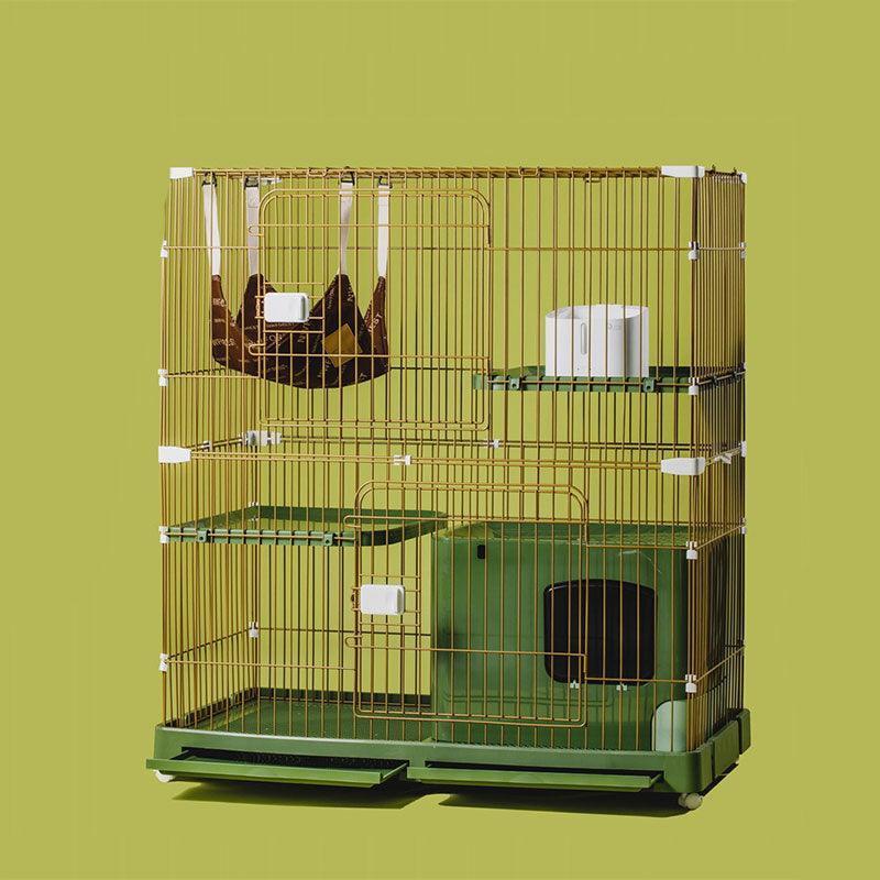 Nwforest Cat Cage Green 2 Size Pet House - MEWCATS