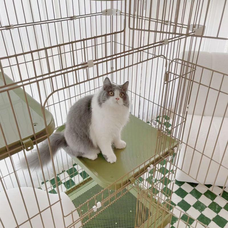 Nwforest Cat Cage Green 2 Size Pet House - MEWCATS