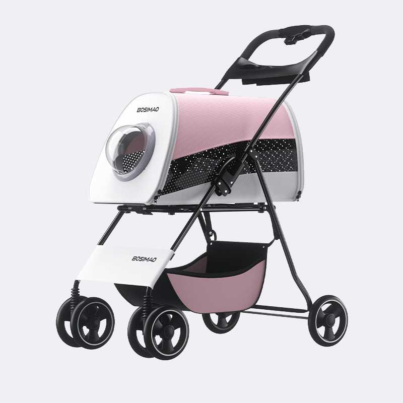 Outdoor Lightweight Cat Stroller 3 Color Carrier on Wheels