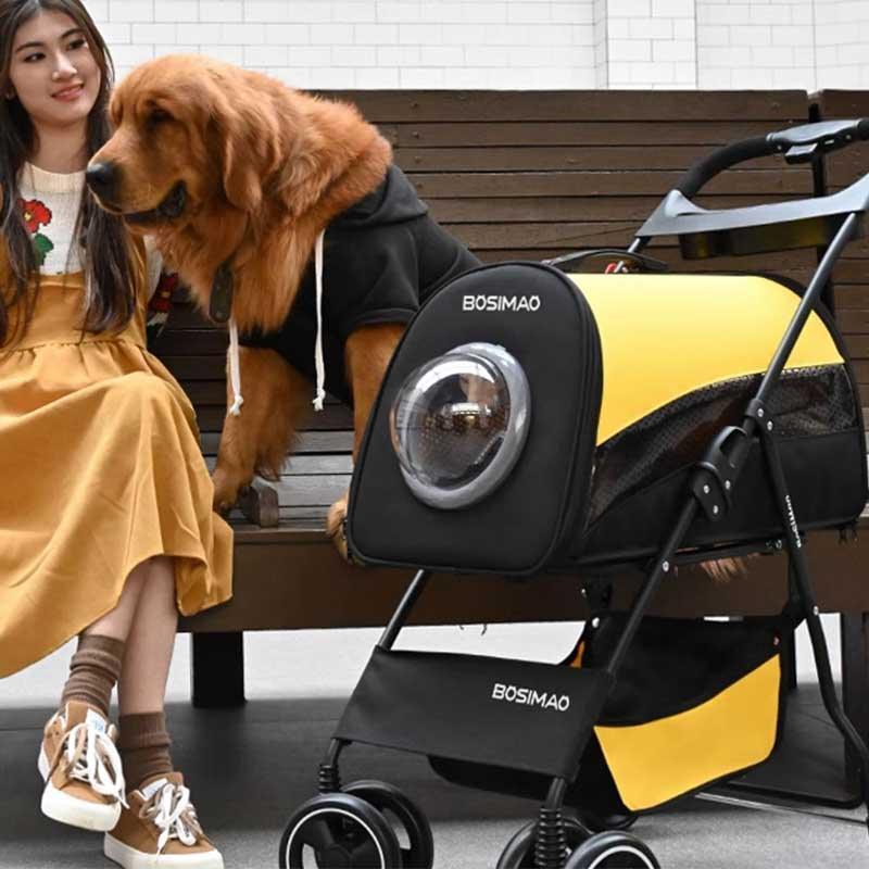 Outdoor Lightweight Cat Stroller 3 Color Carrier on Wheels