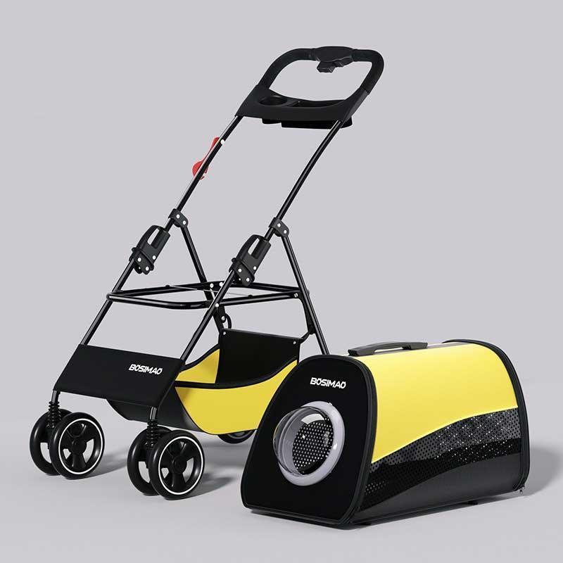 Outdoor Lightweight Cat Stroller 3 Color Carrier on Wheels
