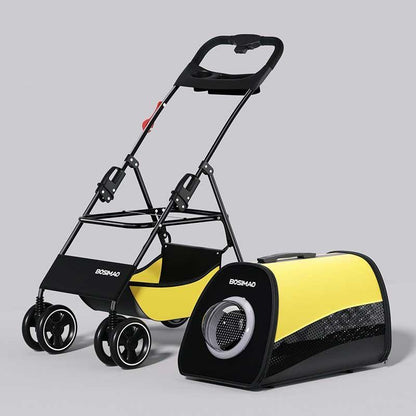 Outdoor Lightweight Cat Stroller 3 Color Carrier on Wheels