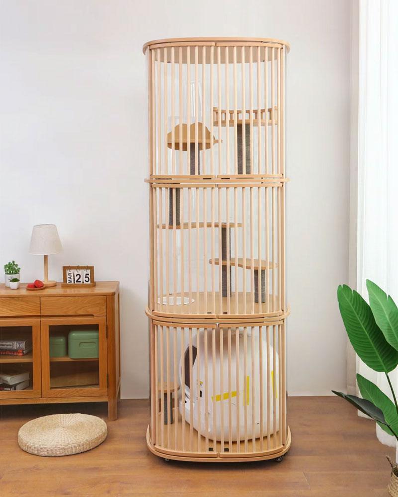 Panoramic Transparent Acrylic Cat Condo Villa