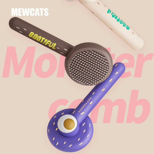 Pattheboo Cat Hair Brush Self Cleaning Grooming 