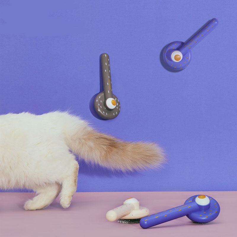 Pattheboo Cat Hair Brush Self Cleaning Grooming - MEWCATS