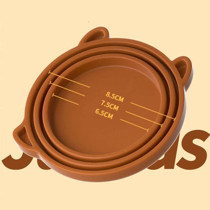 Pattheboo Cute Pet Food Can Cover Spoon Silicone